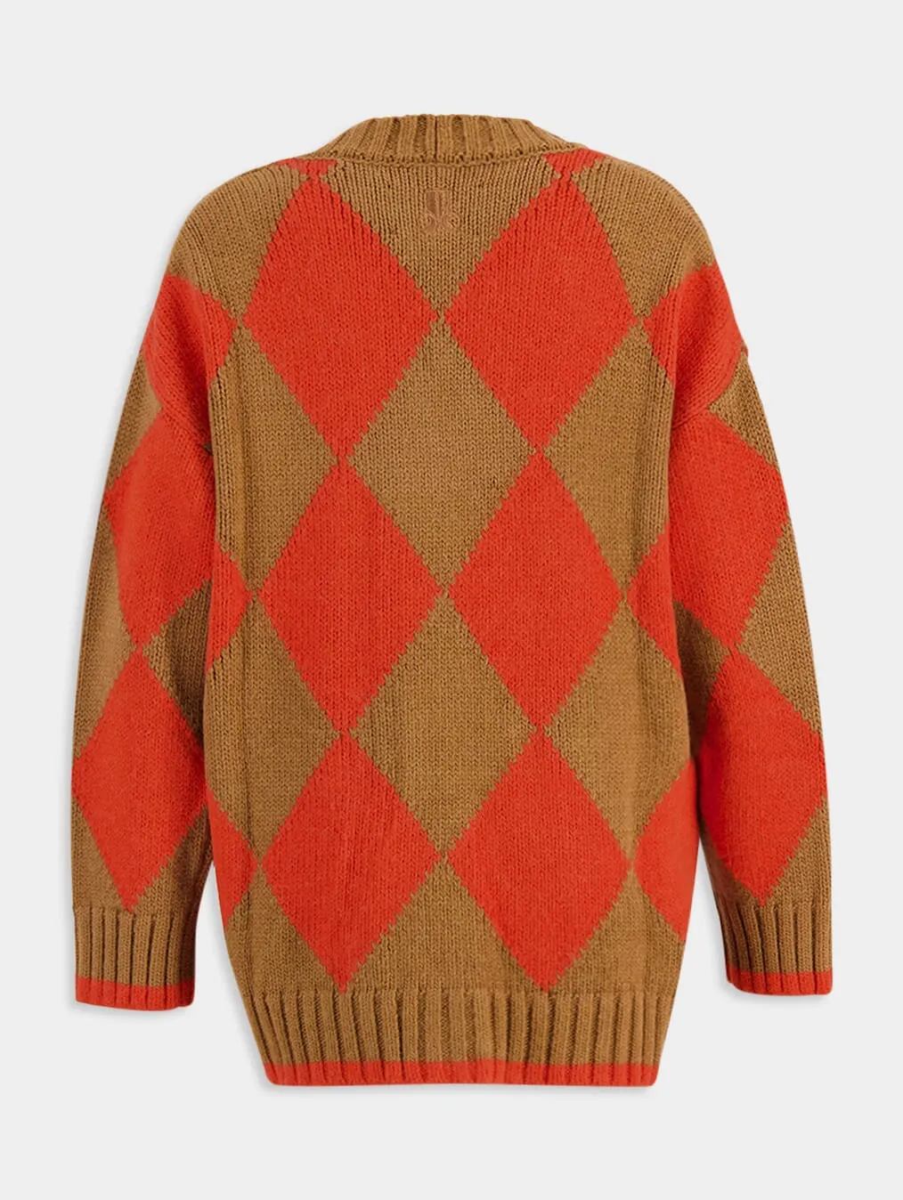 Argyle Alpaca Blend Cardigan