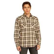 Ariat Men's Holin Retro Fit Long Sleeve Western Shirt Sandshell