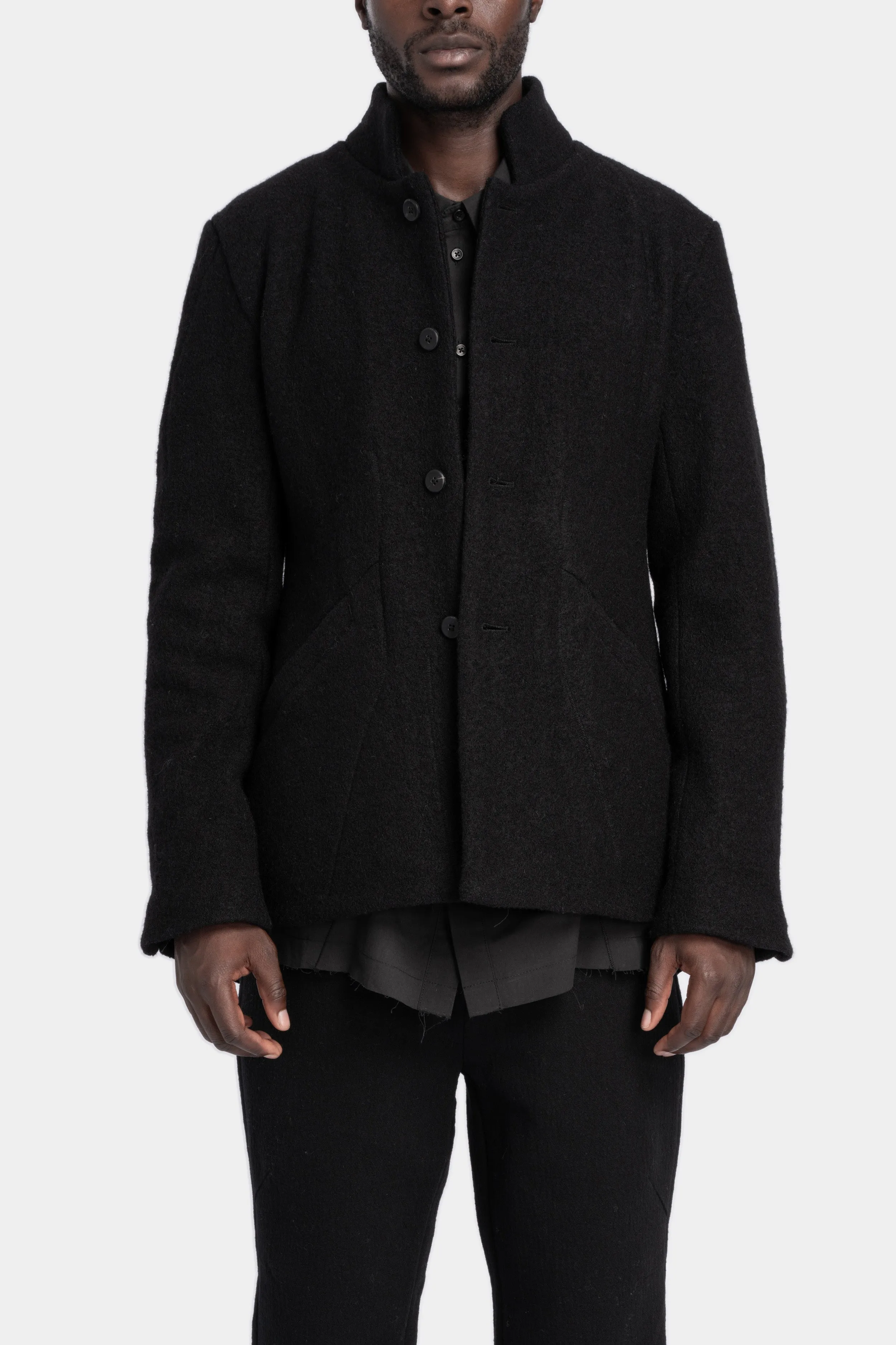Button up wool jacket