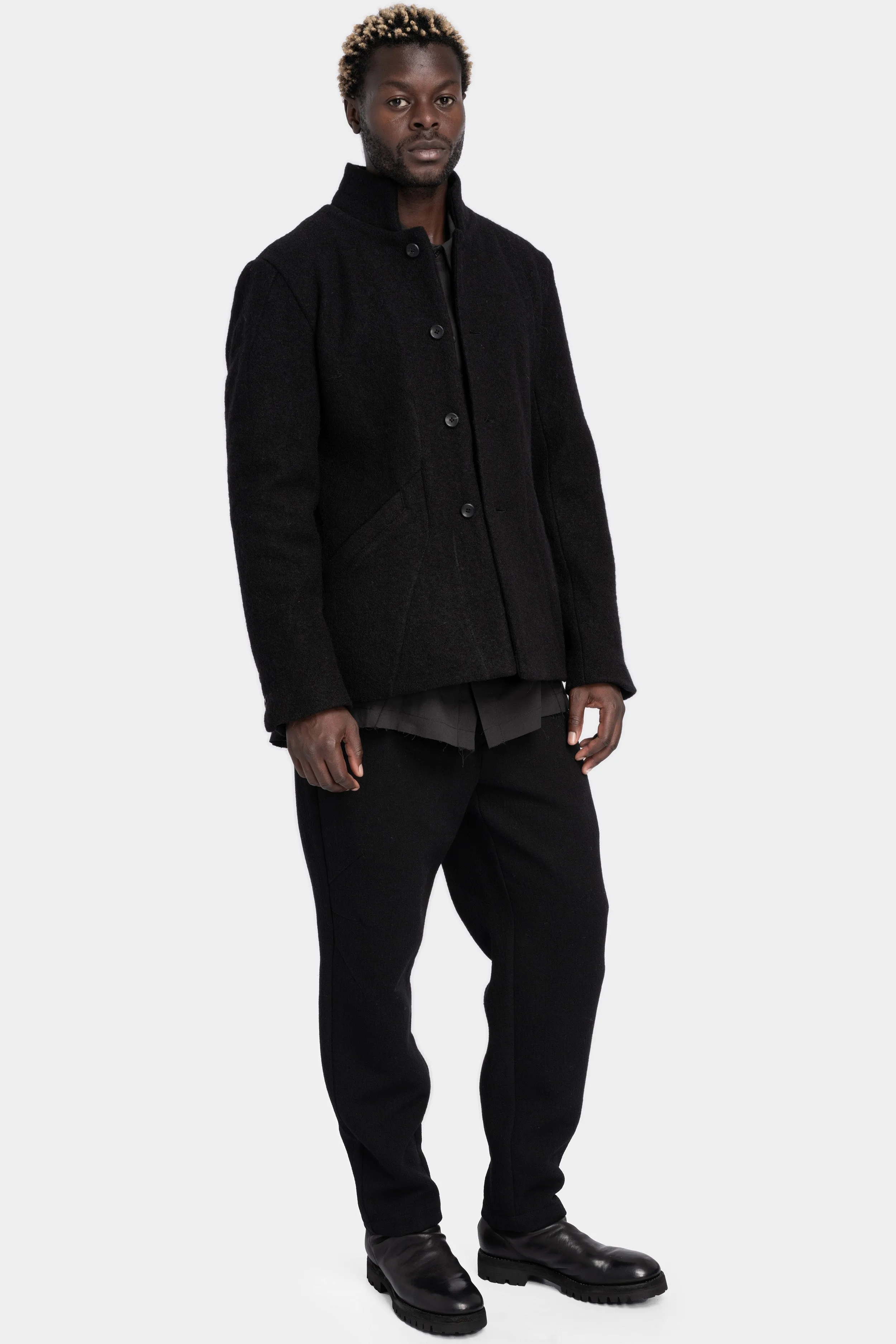 Button up wool jacket