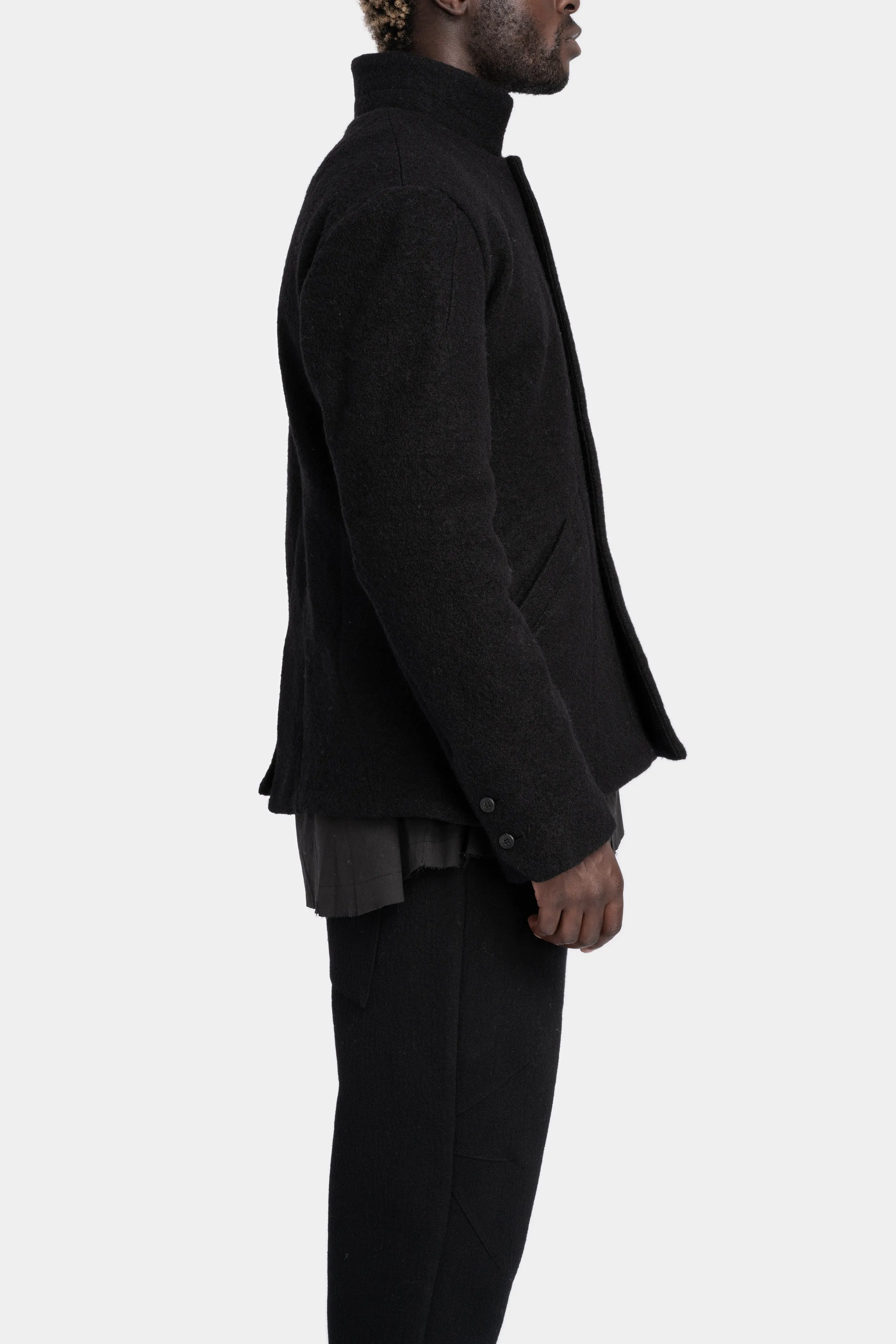 Button up wool jacket