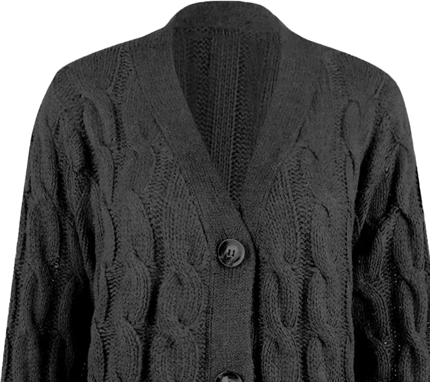 Cardigan Sweaters for Women 2024 Fall Button Down Open Front Cardigan Knit Chunky Sweater Outwear Coats with Pockets