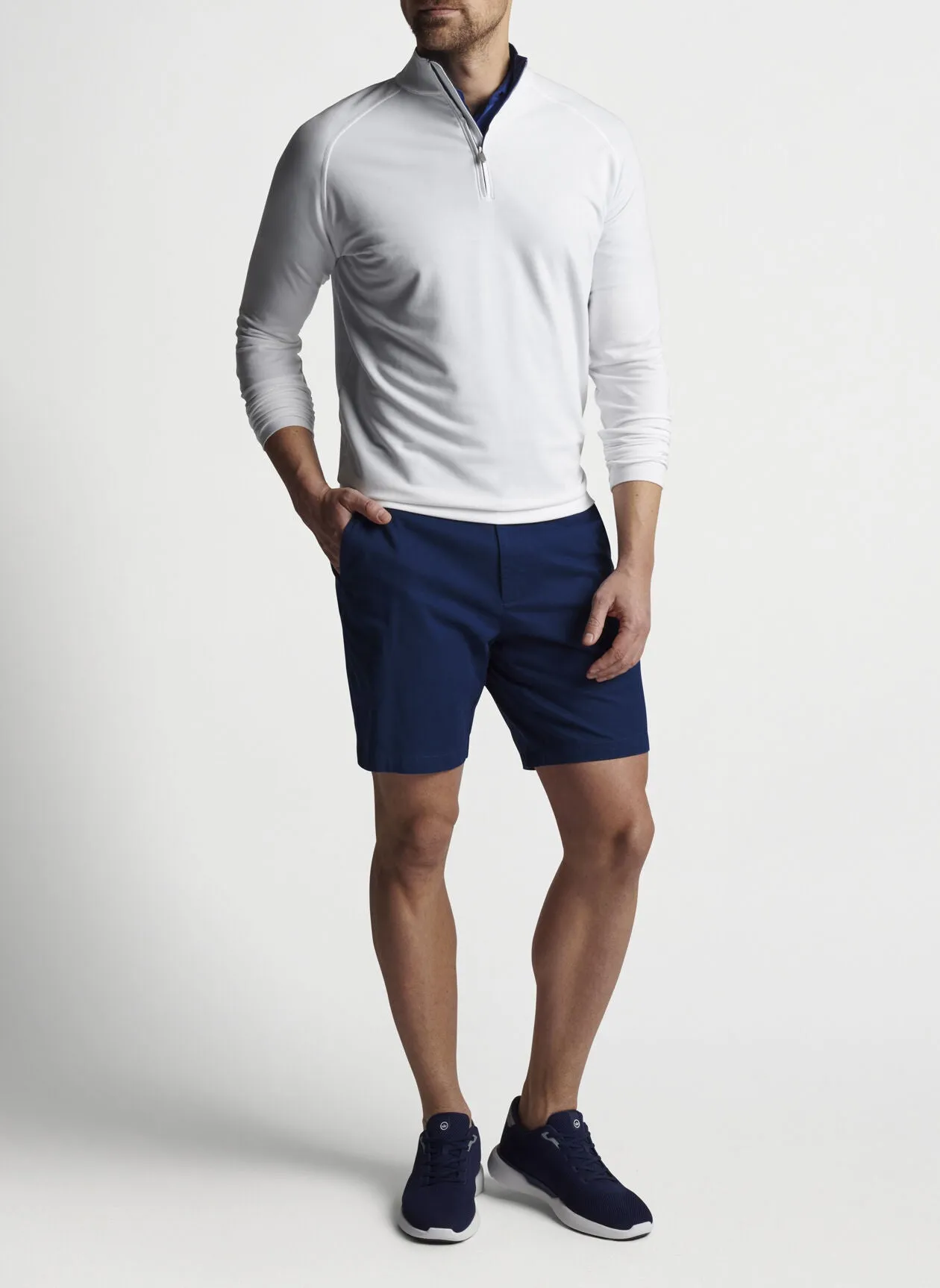 drirelease Natural Touch Quarter-Zip in White by Peter Millar