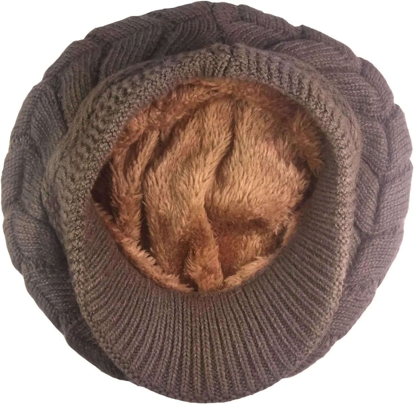 HINDAWI Women Winter Warm Knit Hat Wool Snow Ski Caps with Visor