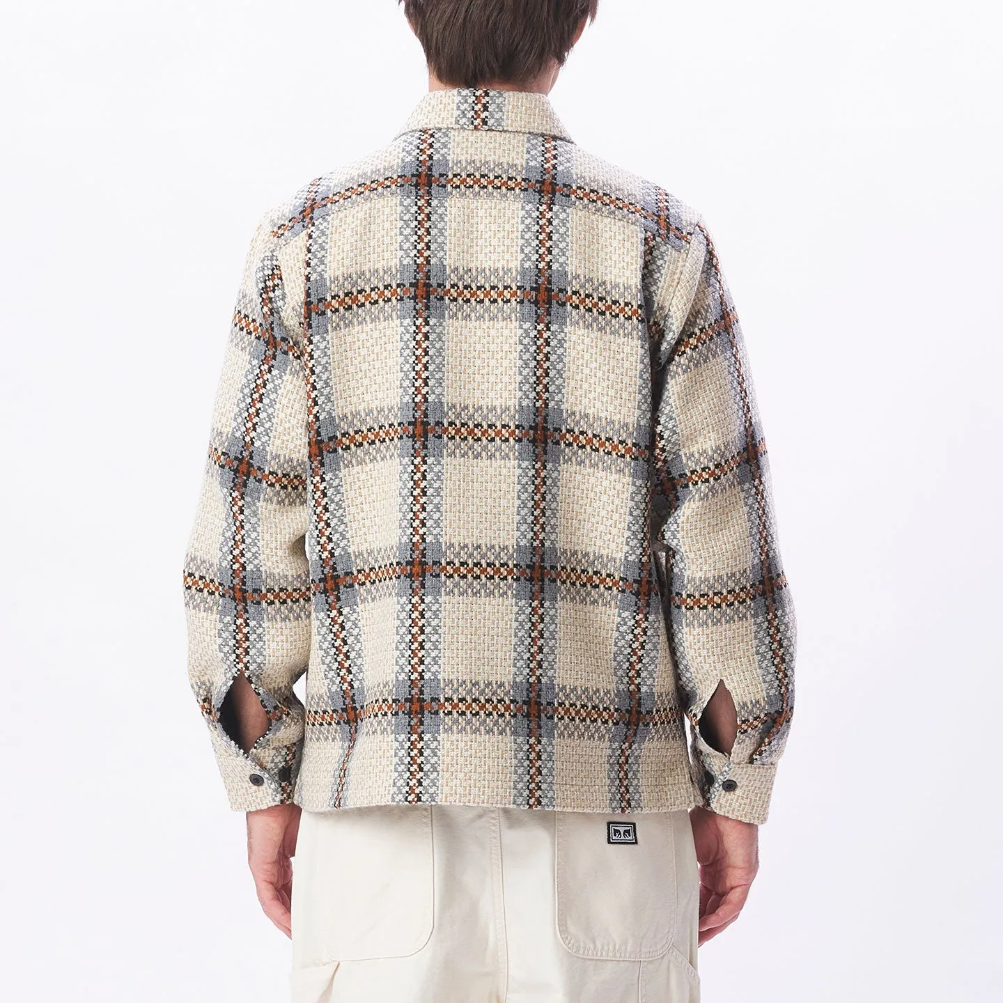 Obey District Shirt Jacket - Irish Cream Multi