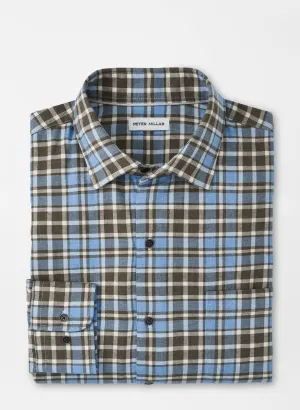 Peter Millar Whistler Cotton Sport Shirt In Cottage Blue