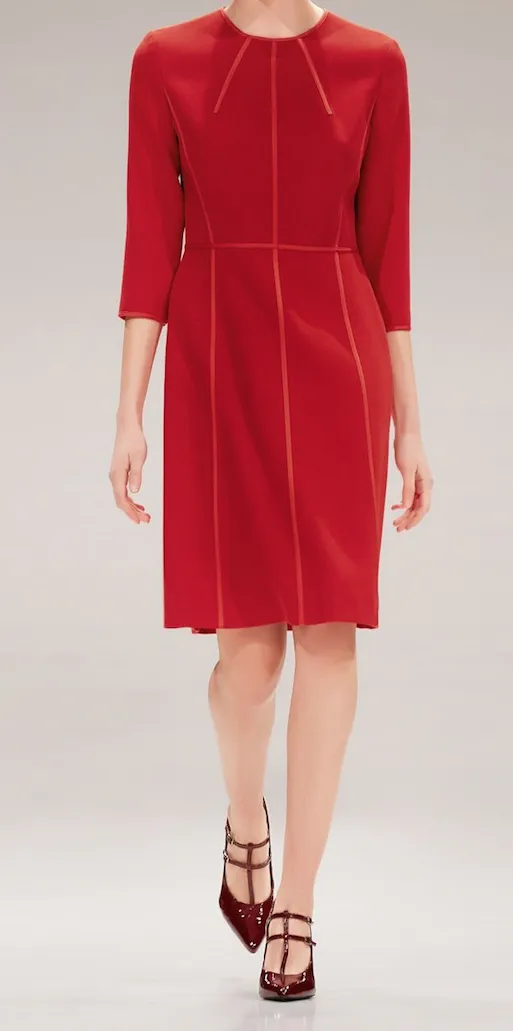 Red Stretch Wool Gaberdine