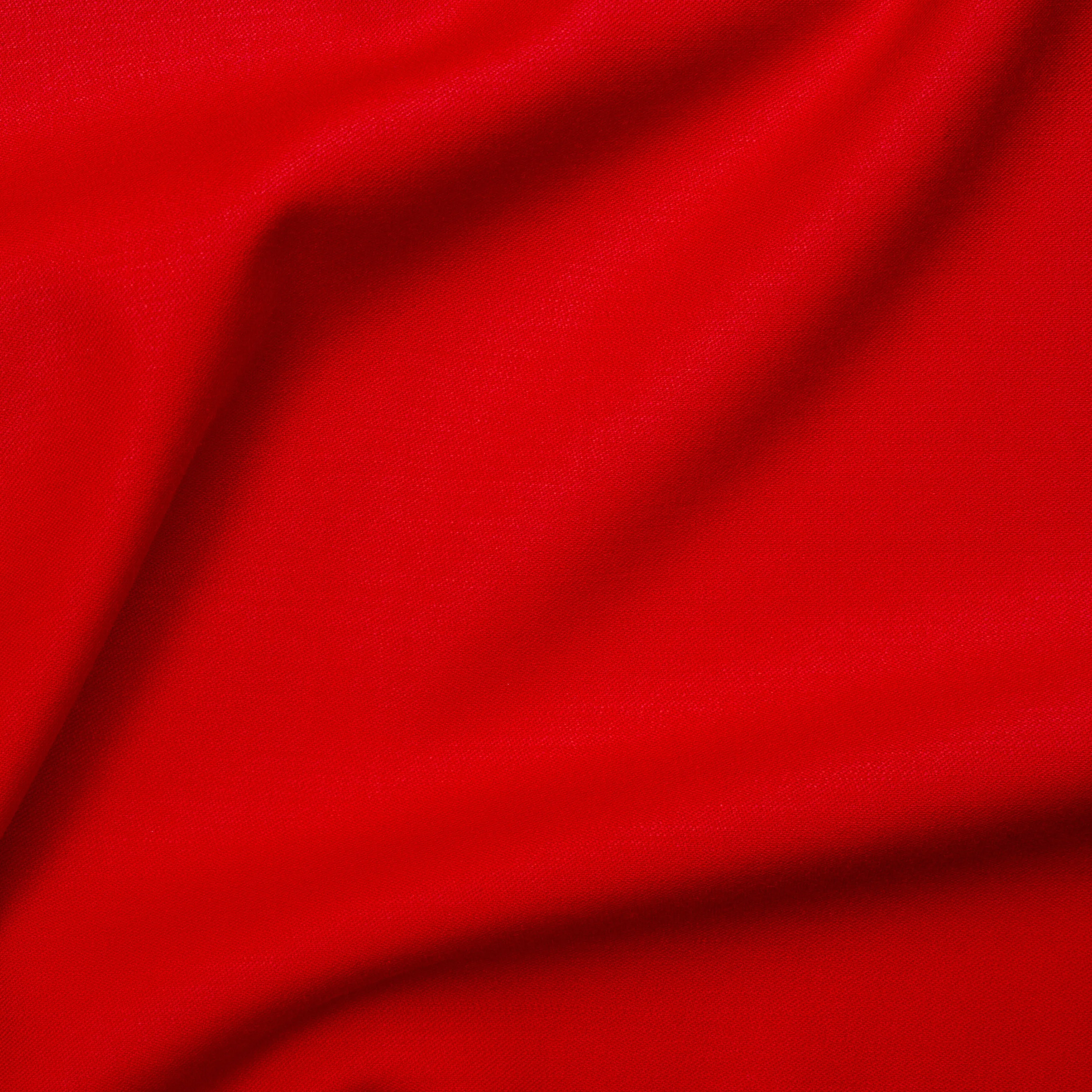 Red Stretch Wool Gaberdine