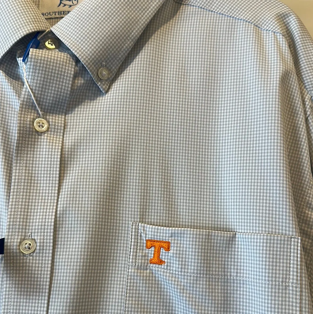 Southern Tide Gingham Shirt Grey Power T/UT