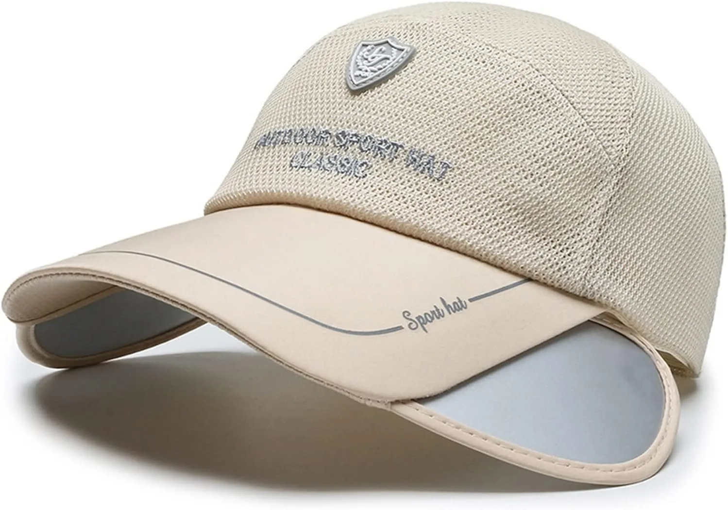 Sun Golf Visor Hats Wide Brim Beach Fishing Hat for Women, Adjustable Retractable Brim Golf Cap Beach Tennis Hats
