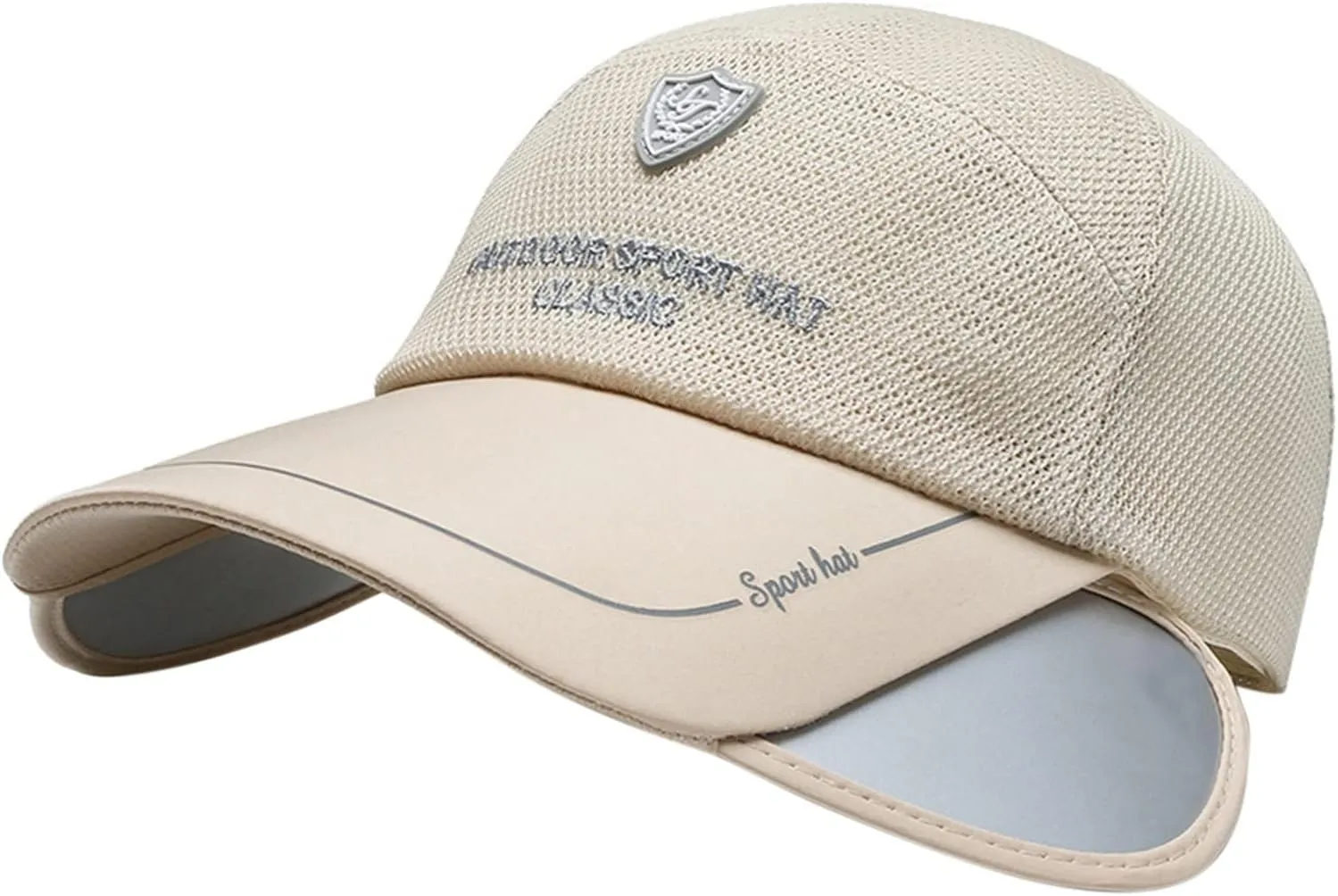 Sun Golf Visor Hats Wide Brim Beach Fishing Hat for Women, Adjustable Retractable Brim Golf Cap Beach Tennis Hats