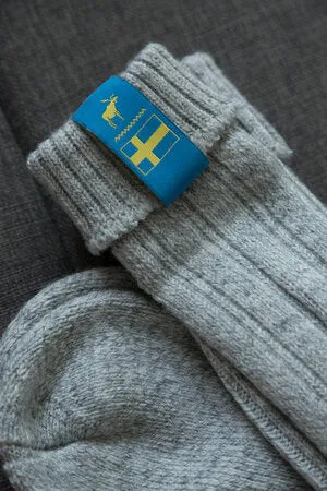 Swedish Lagom Socks - Heather Grey