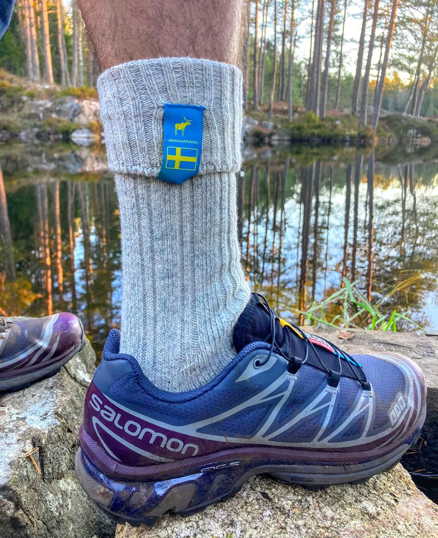 Swedish Lagom Socks - Heather Grey