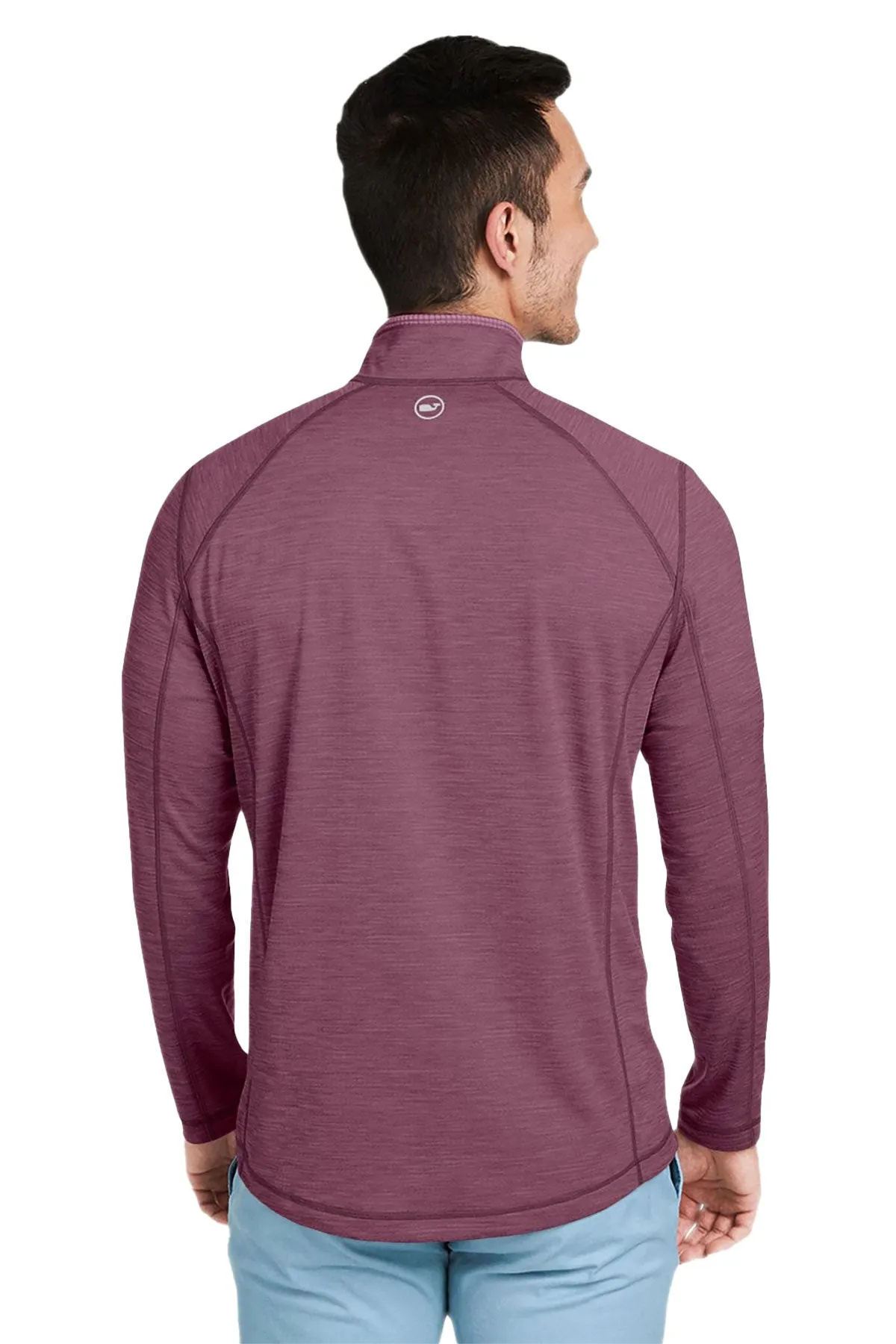 Vineyard Vines Custom Mens Sankaty Quarter-Zips, Burgundy