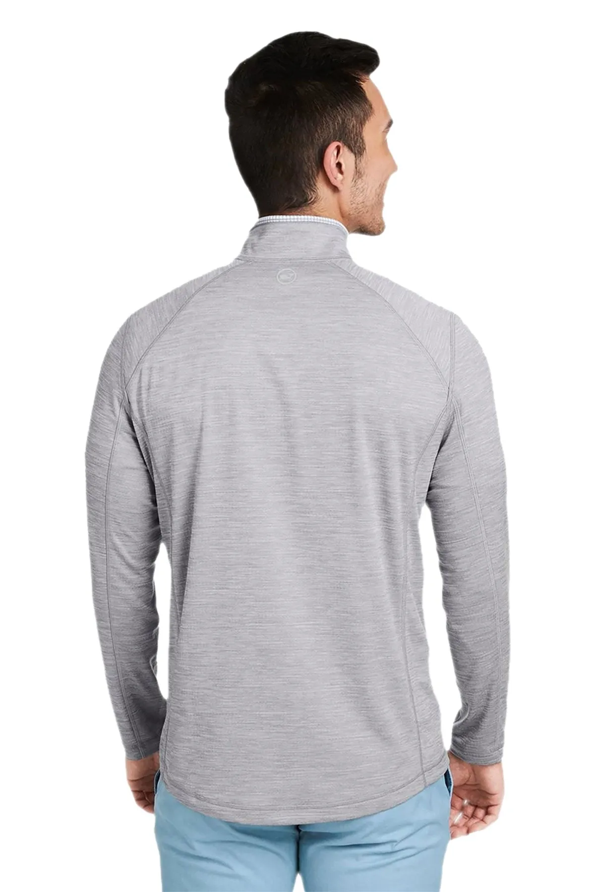 Vineyard Vines Custom Mens Sankaty Quarter-Zips, Grey Heather