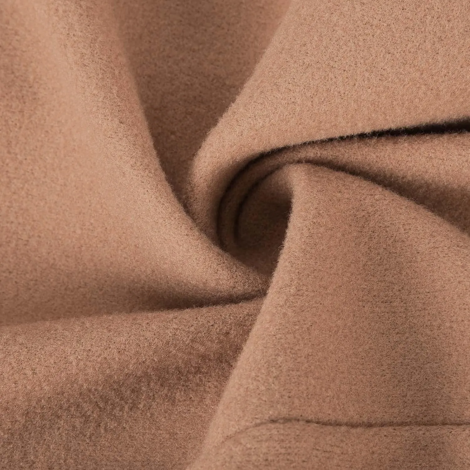 Wkishenl Women Elegant Lapel Collar Double Breasted Trench Coat Winter Wool Blend Long Jackets Casual Long Sleeve Pea Coat