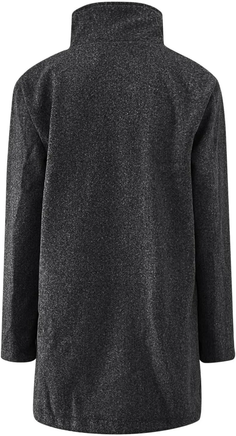 Wool Coats for Women 2024 Oversized Fashion Thicken Stand Collar Single Breasted Winter Jackets with Pockets